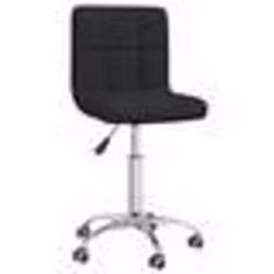 vidaXL Chaise pivotante de salle à manger Noir Tissu - TU
