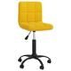 vidaXL Chaise pivotante de salle à manger Jaune moutarde Velours - TU