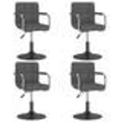 vidaXL Chaises pivotantes à manger lot de 4 gris foncé velours - TU