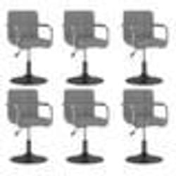 vidaXL Chaises pivotantes à manger lot de 6 gris clair velours