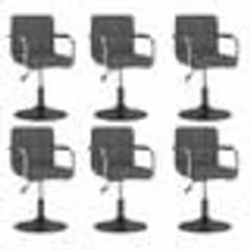vidaXL Chaises pivotantes à manger lot de 6 gris foncé velours - TU