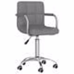 vidaXL Chaise pivotante de salle à manger Gris clair Tissu