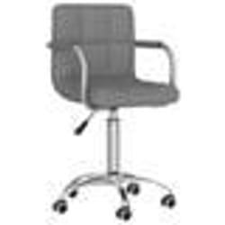vidaXL Chaise pivotante de salle à manger Gris clair Tissu