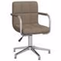 vidaXL Chaise pivotante de salle à manger Taupe Tissu