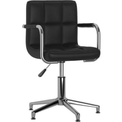 Vidaxl - Chaise pivotante de salle à manger Noir Similicuir