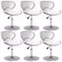 vidaXL Chaises à manger lot de 6 blanc similicuir