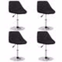 vidaXL Chaises à manger lot de 4 noir similicuir - TU