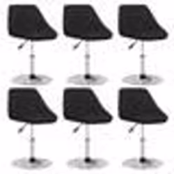 vidaXL Chaises à manger lot de 6 noir similicuir - TU
