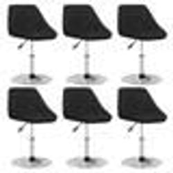 vidaXL Chaises à manger lot de 6 noir similicuir - TU