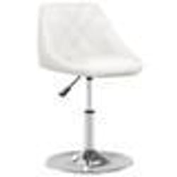 vidaXL Tabouret de bar Blanc Similicuir - TU