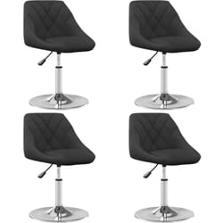 Vidaxl - Chaises à manger pivotantes lot de 4 Noir Velours
