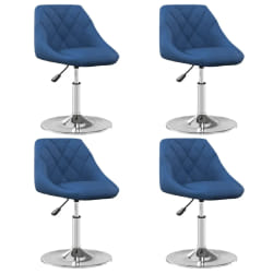 VIDAXL Lot de 4 Chaises - Bleu Velours