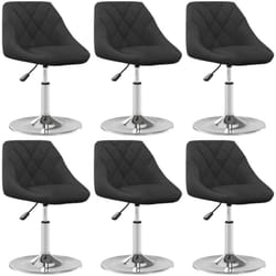 Chaises pivotantes à manger lot de 6 Noir Velours Vidaxl