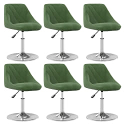 VidaXL Chaises Pivotantes à Manger Lot de 6 - Vert Foncé