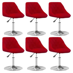 vidaXL Chaises pivotantes lot de 6 - Rouge bordeaux