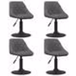 vidaXL Chaises pivotantes à manger lot de 4 gris foncé velours