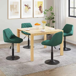 VIDAXL Chaises pivotantes vert foncé