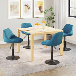 VIDAXL Chaises pivotantes - Bleu