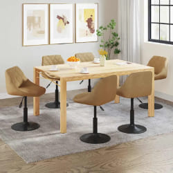 VIDAXL Chaises pivotantes - Marron
