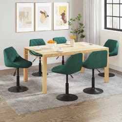 VidaXL Chaises Pivotantes - Vert Foncé
