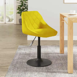 vidaXL Chaise de salle à manger Jaune moutarde Velours