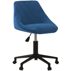 Vidaxl - Chaise pivotante de salle à manger Bleu Velours
