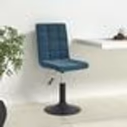 vidaXL Chaises pivotantes à manger lot de 4 bleu velours