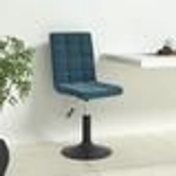 vidaXL Chaises pivotantes à manger lot de 4 bleu velours