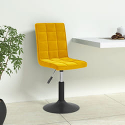 Vidaxl - Chaises À Manger Pivotantes Lot De 6 Jaune Moutarde Velours