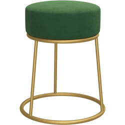 Vidaxl - Tabouret rond Vert Velours