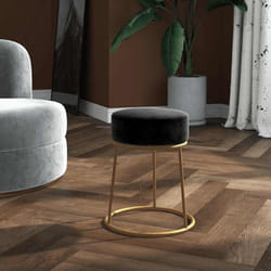 Vidaxl - Tabouret rond Noir Velours