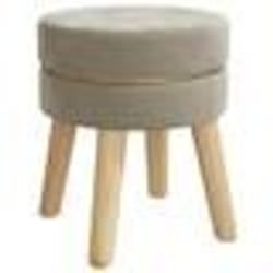 vidaXL Tabouret rond Gris foncé Velours - TU