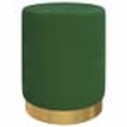 vidaXL Tabouret de rangement rond Vert Velours 31 x 37 cm - TU