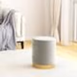 vidaXL Tabouret de rangement rond Gris clair Velours 31 x 37 cm - TU