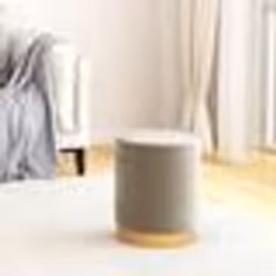 vidaXL Tabouret de rangement rond Gris foncé Velours 31 x 37 cm - TU