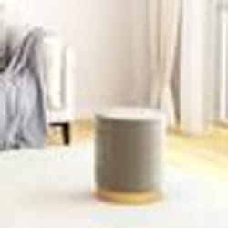 vidaXL Tabouret de rangement rond Gris foncé Velours 31 x 37 cm - TU