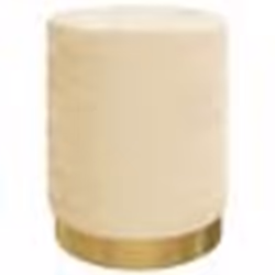 vidaXL Tabouret de rangement rond Abricot Velours 31 x 37 cm - TU