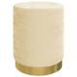 vidaXL Tabouret de rangement rond Abricot Velours 31 x 37 cm - TU