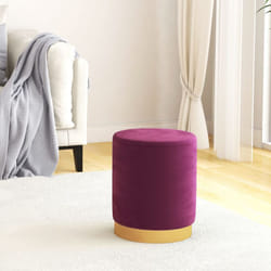 Vidaxl - Tabouret de rangement rond Violet Velours