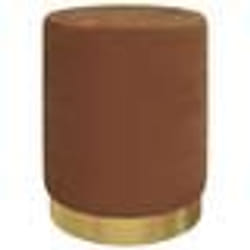 vidaXL Tabouret de rangement rond Marron Velours 31 x 37 cm - TU