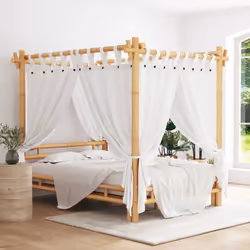 Ce lit à baldaquin vous protège de tous les côtés et vous aide également à bloquer la lumière, afin que vous puissiez vivre e ...