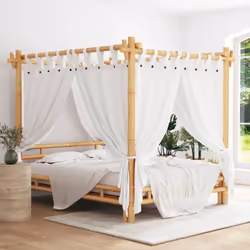 Ce lit à baldaquin vous protège de tous les côtés et vous aide également à bloquer la lumière, afin que vous puissiez vivre e ...