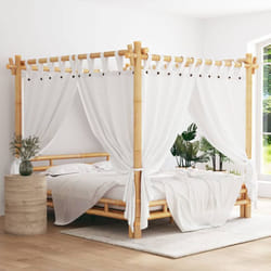Lit à baldaquin 180x200 cm Bambou Vidaxl 894798