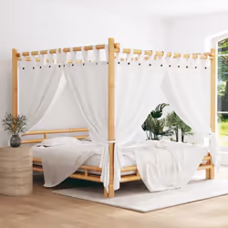 Ce lit à baldaquin vous protège de tous les côtés et vous aide également à bloquer la lumière, afin que vous puissiez vivre e ...