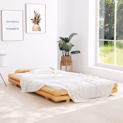 Matériau : bambou, rotin Dimensions : 220 x 140 x 36,5 cm (L x l x H) Dimensions du matelas approprié : 200 x 120 x 10 cm (L  ...
