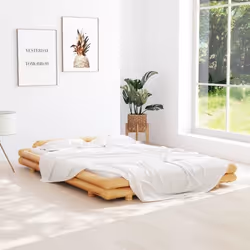 vidaXL Cadre de lit sans matelas bambou 140x200 cm - 140 x 200 cm