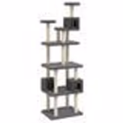 vidaXL Arbre à chat avec griffoirs en sisal Gris foncé 188 cm
