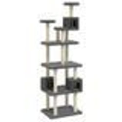 vidaXL Arbre à chat avec griffoirs en sisal Gris foncé 188 cm