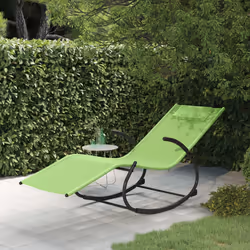 VidaXL 318115 chaise d'extérieur Linge Siège rembourré Acier Vert