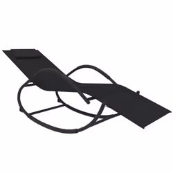 VidaXL 318116, Linge, Siège rembourré, Acier, Noir, 600 mm, 1580 mm